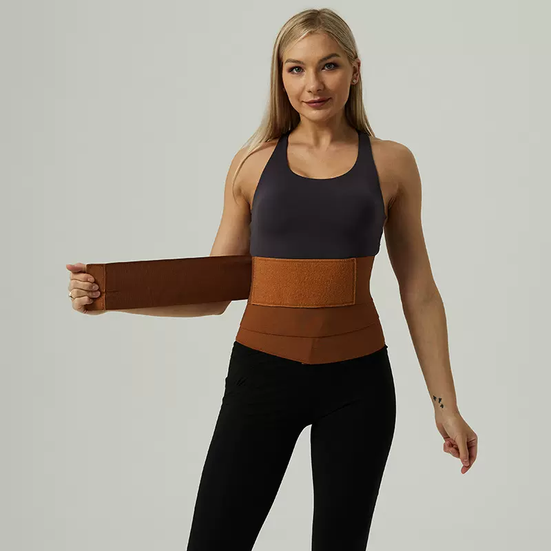 跨境新款健身束腰带护腰透气可调节腰部训练带运动暴汗塑身收腹带