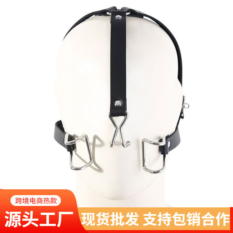 Female Oral Ball Metal Masturbation Mouth Hook Nose Integrated Restraint Adult Erotic Adjustment Oral Device Training Facial Gag Female Oral Ball Metal Masturbation Mouth Hook Nose Integrated Restraint Adult Erotic Adjustment Oral Device Training Facial Gag