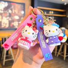 新款热销三丽鸥kt钥匙扣卡通可爱PVC公仔书包挂件摆摊货源礼品