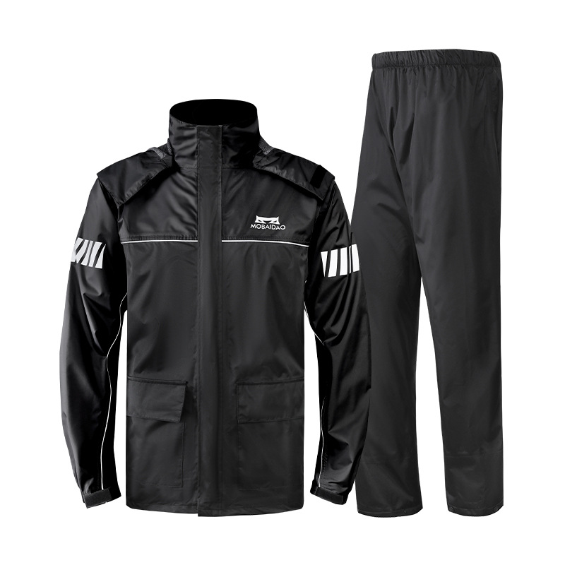 Motorcycle Raincoat Rainproof Set, Two Piece Waterproof Rainsuit, Riding Gear, Unisex_voghion.com