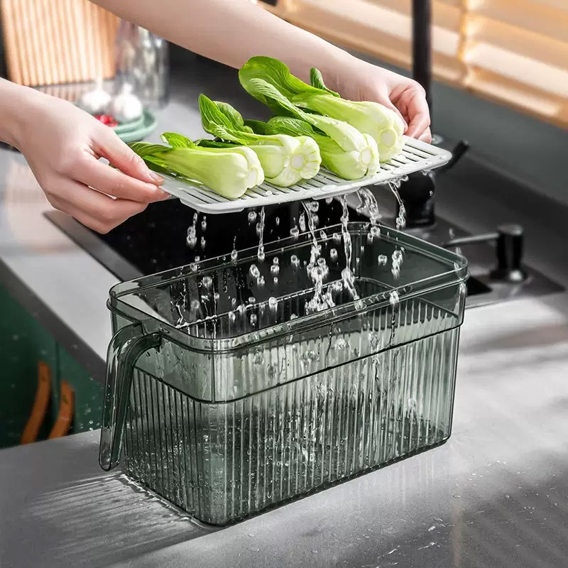 Caja de almacenamiento de mango de refrigerador de comercio exterior transfronterizo caja de preservación de verduras de cocina artefacto de congelación almacenamiento especial