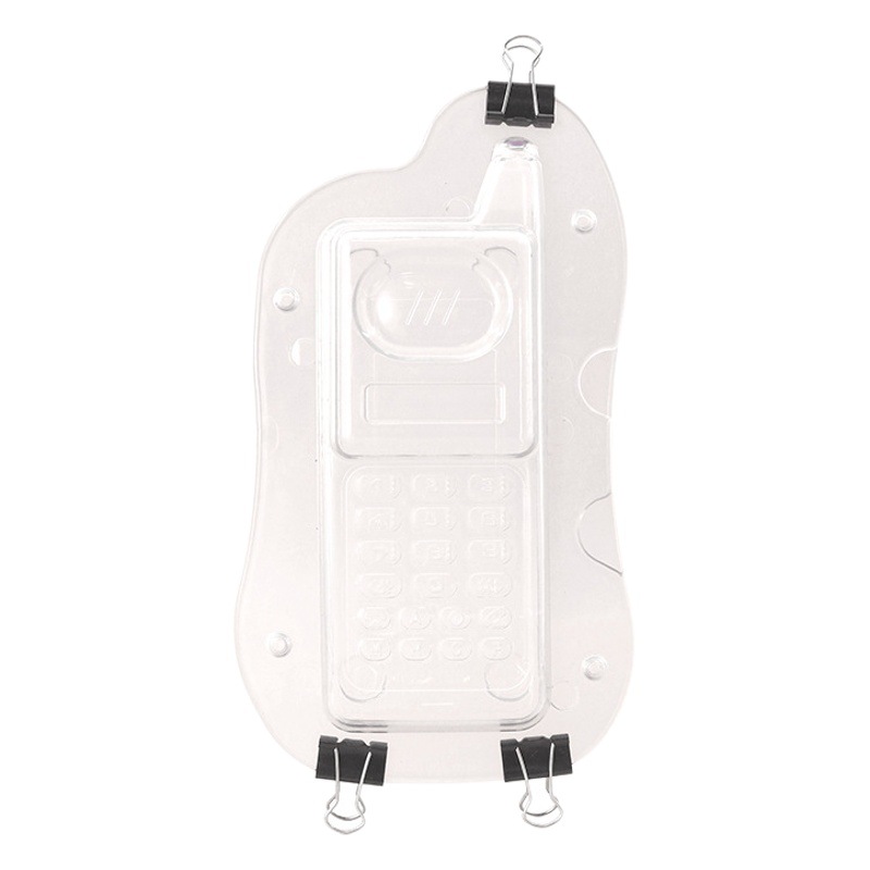 Molde de chocolate para simulación de teléfono móvil creativo en 3D, transparente, para fondant, en stock.