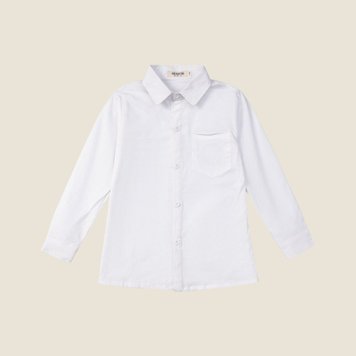 Children's Shirts Light Blue Lace Ruffle Long Sleeve English Style Embroidered White Collar Guoguo Class Unisex Children's Shirts Casual