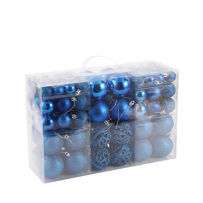 Bola de Navidad traje redondo barril caja cuadrada pintada 3cm4cm6cm decoración navideña bola colgante de Navidad bola decoración Navidad