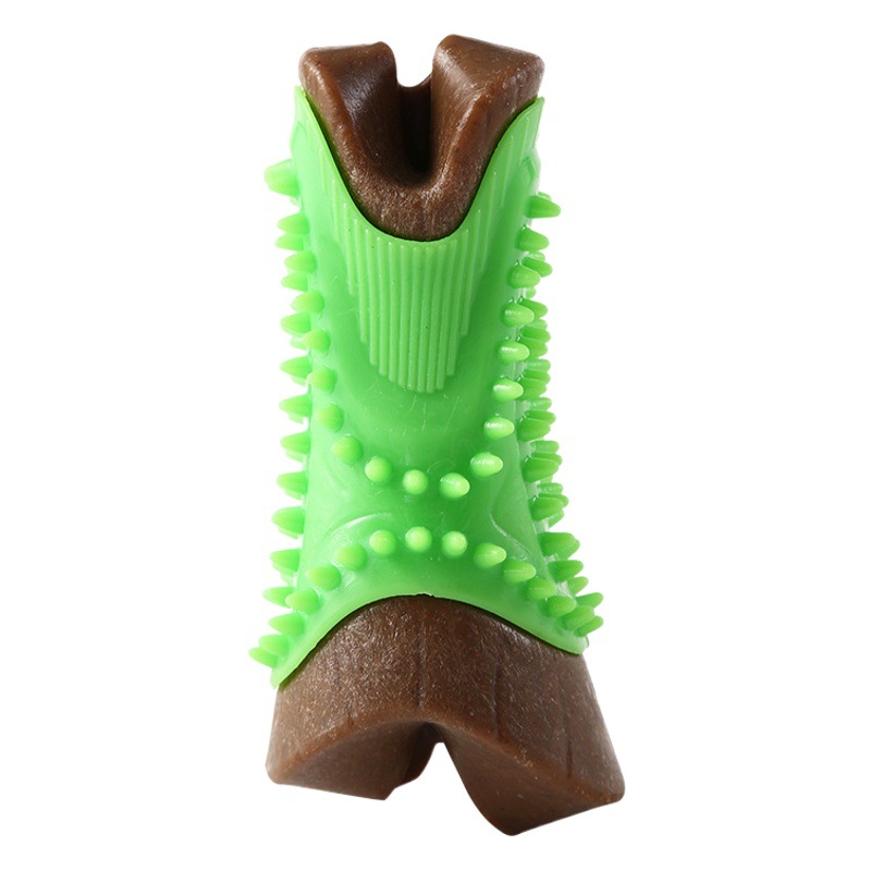 Transfronterizo nuevo juguete para mascotas aserrín perro juguete mordedura resistente perro mordedor palo limpieza oral perro juguete