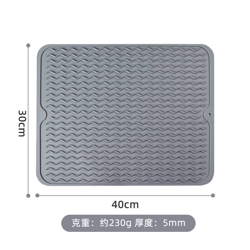 人気の既製シリコン排水マット水模様プレースマット食品グレードのテーブルマット北欧シンプルなキッチンシリコン排水マット|undefined
