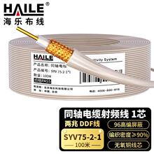 两兆线同轴电缆射频线1芯2M线SYV-75-2-1 0.34纯铜单股128高编