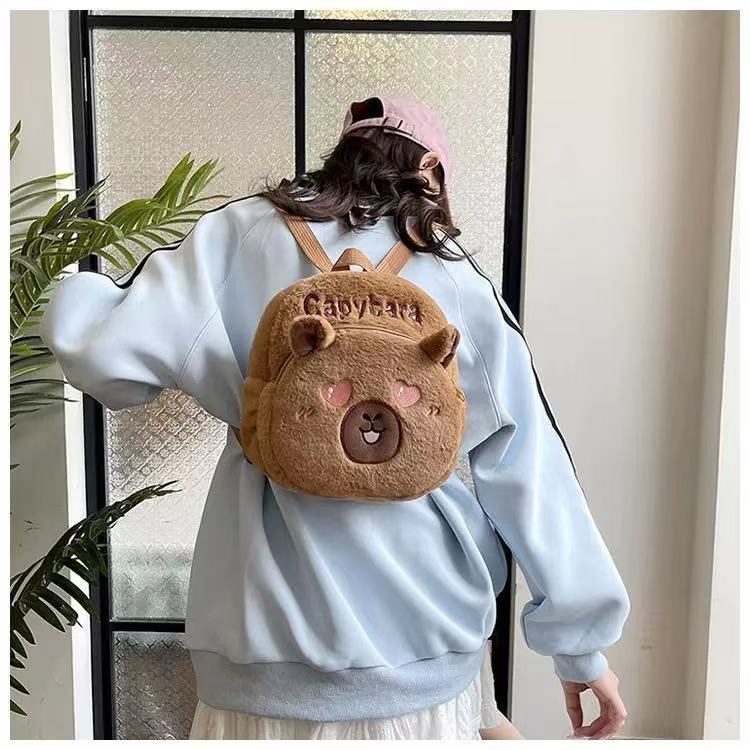 Japanese-style Katto Capibara children's schoolbags, plush toys, backpacks, cute dolls, claw machine figurines, gifts undefined