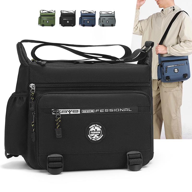 2026 New Men's Travel Shoulder Bag, Trendy Fashion Crossbody Bag, Large Capacity Multi-pocket Oxford Cloth Casual Bag