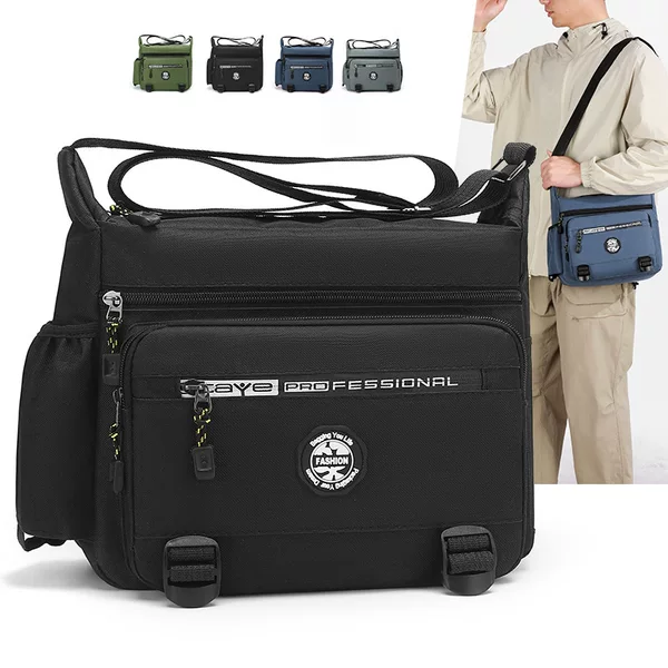2026 New Men's Travel Shoulder Bag, Trendy Fashion Crossbody Bag, Large Capacity Multi-pocket Oxford Cloth Casual Bag