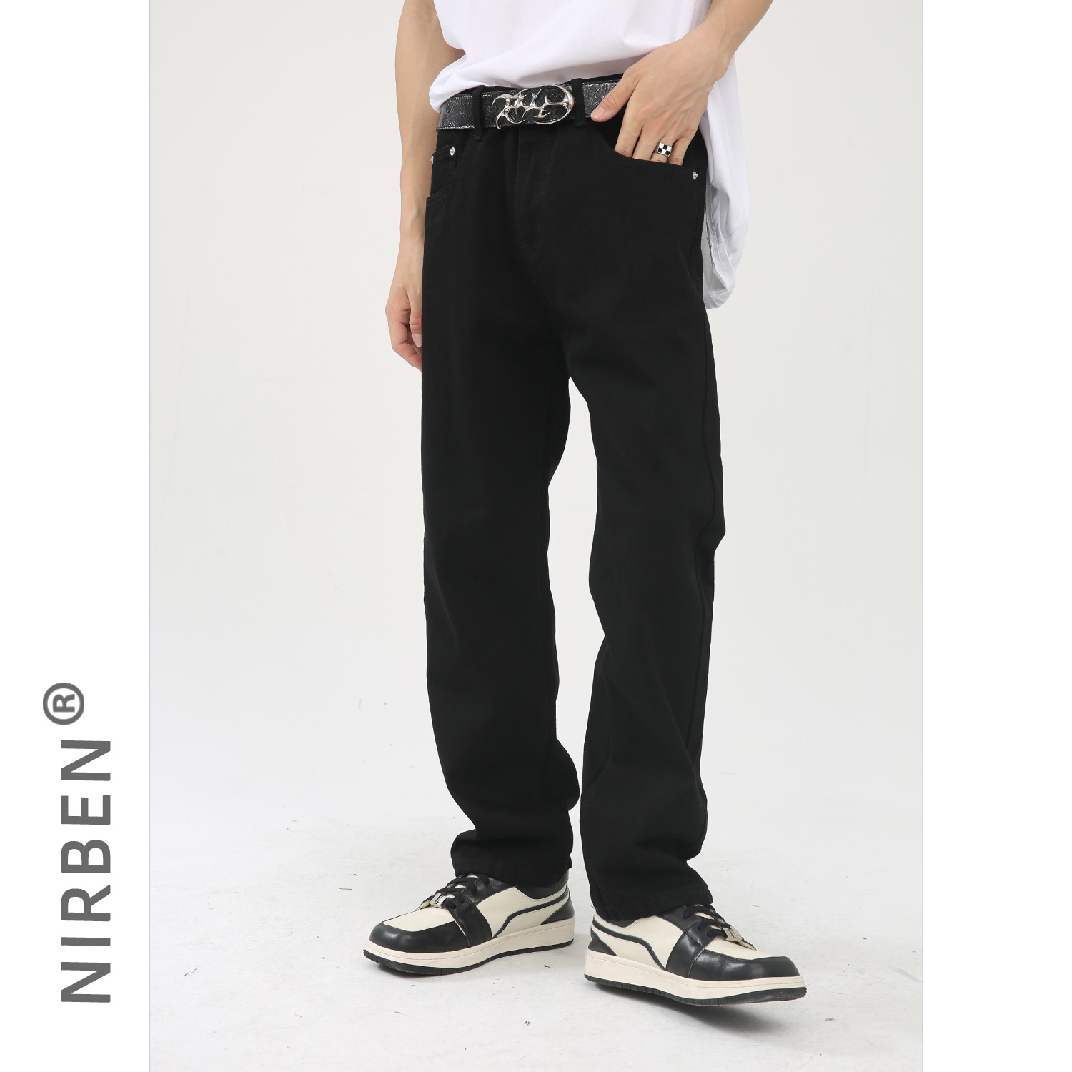 Nirben Denim | Jeans cortos rectos clásicos de varios colores para estilo coreano