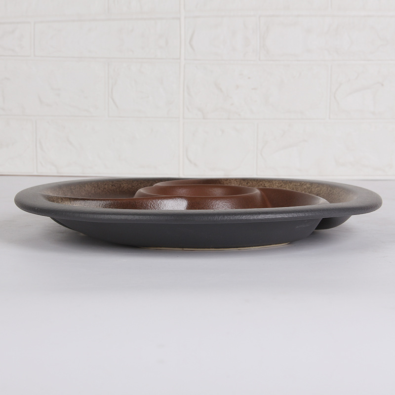 Plato de fruta de Casa de porcelana mate vintage Home Hotel dividido plato de fruta de cerámica