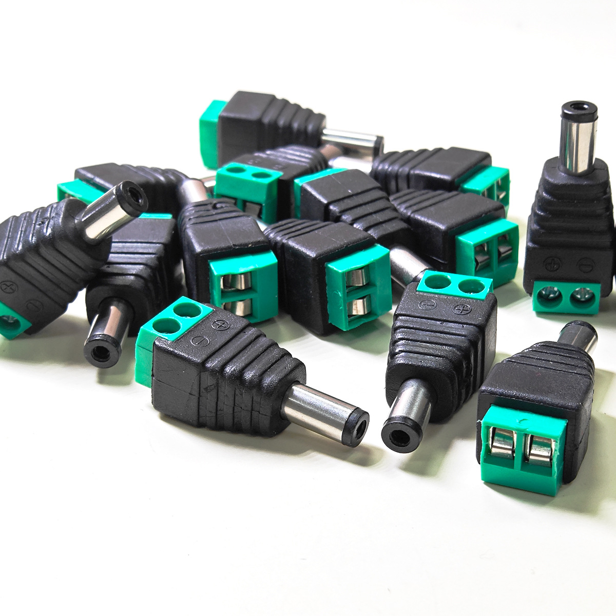 DC电源插头/母座 5.5*2.1mm公头/母头可选 2.5mm内径 免焊插头