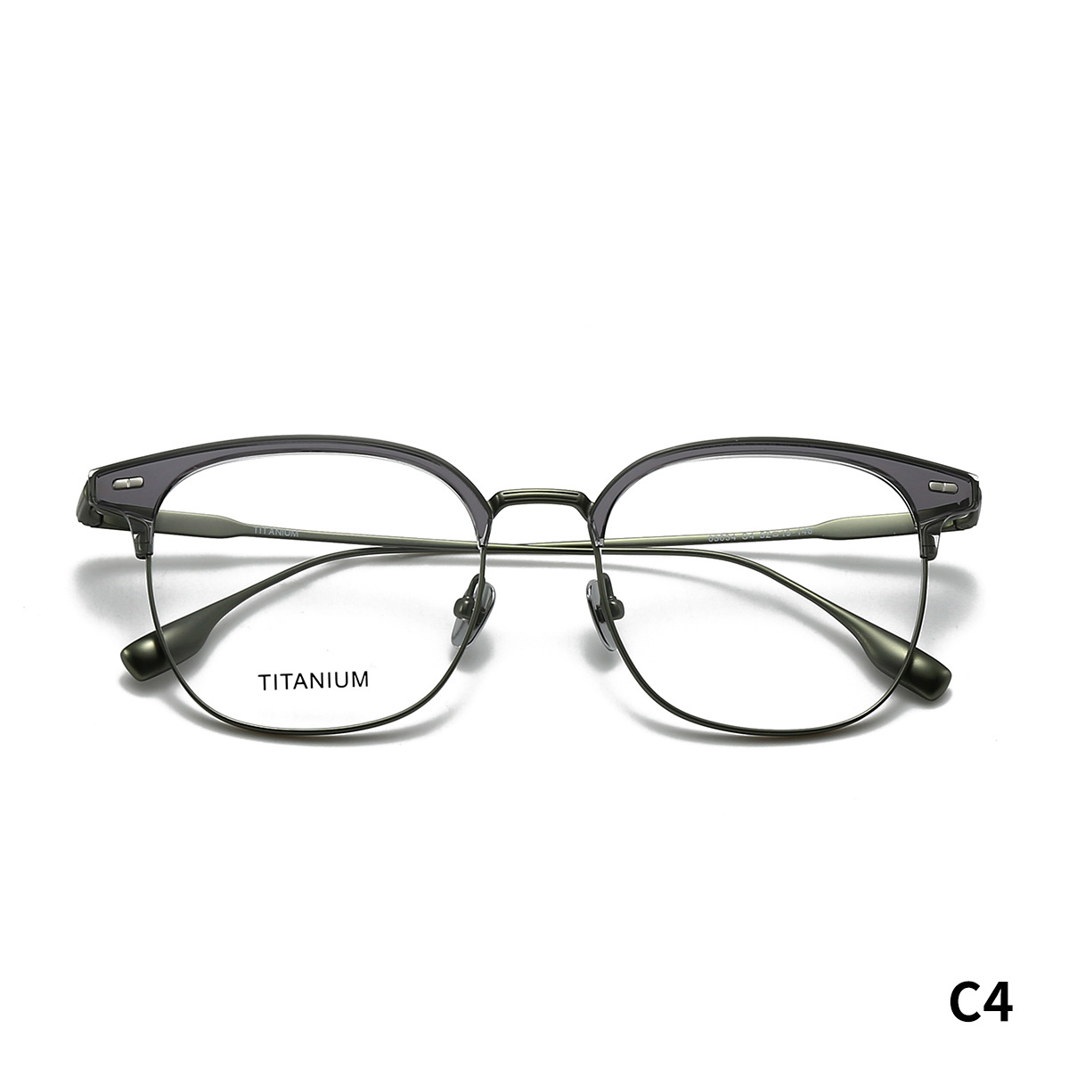 STUDIOMUKU gafas de madera cool aire abierto marco de gafas de cejas retro marco de gafas de titanio puro gafas de medio marco