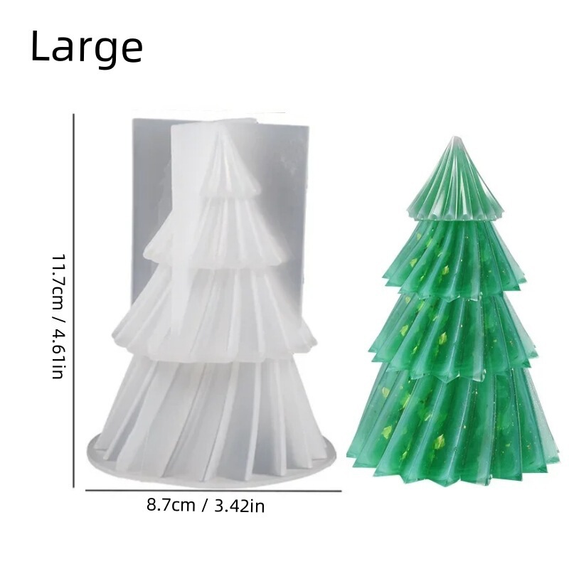 现货圣诞树系列蜡烛硅胶模具 DIY 石膏肥皂树脂慕斯蛋糕装饰摆件|undefined