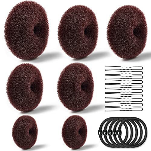 Nylon ball head donut plus U-shaped needle hair twist set hairdressing tools hair twist set Amazon
