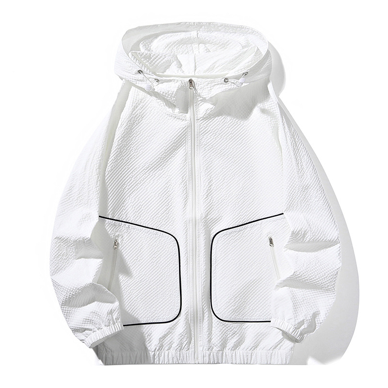 Camping de montaña al aire libre permeable hielo secado rápido ropa de protección solar mujer de verano suelta chaqueta deportiva masculina ultra delgada