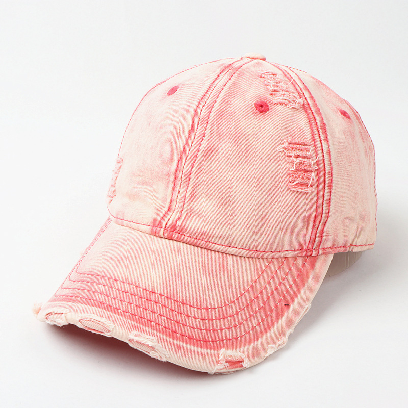 Summer Season Unisex Retro Solid Color Curved Eaves Baseball Cap