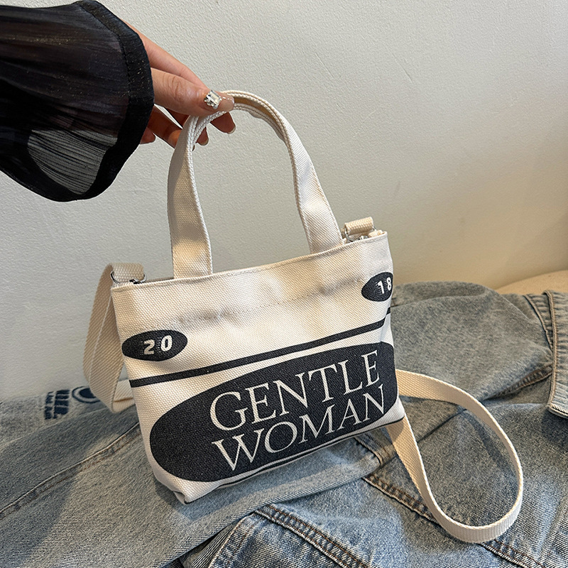 태국 인터넷 축하 GW 편지 휴대용 작은 광장 가방 유행 새로운 패션 올매치 캔버스 인쇄 어깨 크로스 바디 동전 지갑