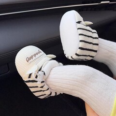 春秋新生婴儿软底抽绳防掉步前鞋3-6到12月男女宝宝透气布鞋8学步
