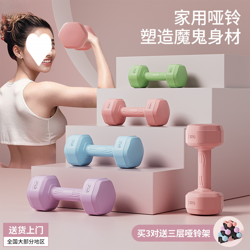 Dumbbells for Women, Fitness Equipment for Home, Slim Belly Barbell, Kettlebells, Children, Teenagers, Female Small Dumbbells, a Pair