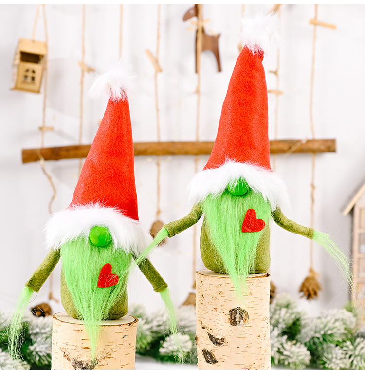 New Christmas Red Heart Grinch Faceless Doll Decoration Wholesale Nihaojewelry display picture 7