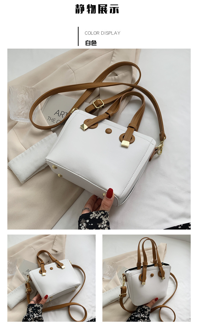 Fashion Bucket Bags Women's New Fashion Shoulder Crossbody All-matching Commuter Women's Bag Western Style Contrast Color Handbag display picture 5