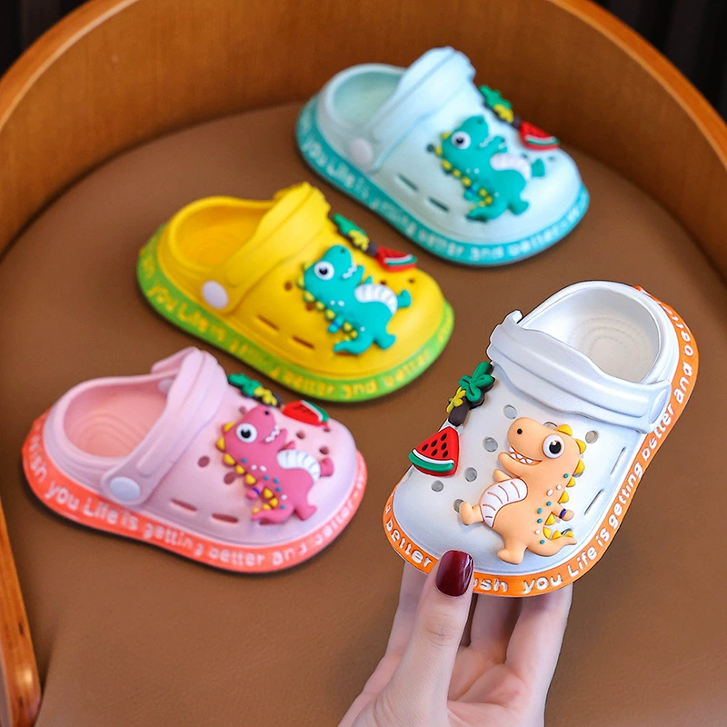 Детские пещерные туфли Летние девочки 3-6 лет милые мягкие подошвы нескользящие наружные детские пляжные туфли EVA Baby Тапочки