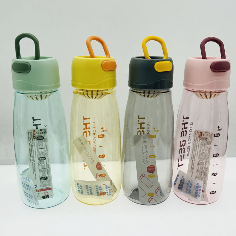 Baijia 0816 nueva taza de agua estudiante deportes portátil creativo hombres y mujeres taza portátil simple con escala taza portátil