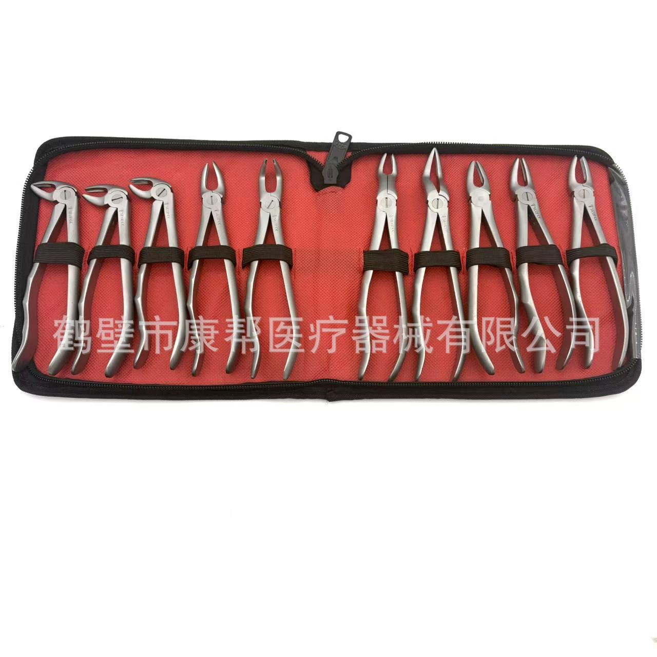 Dental Stainless Steel Adult Tooth Extraction Forceps Set Oral Instrument Adult Tooth Extraction Forceps 10-Piece Set Dental Manufacturer Direct