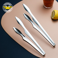 Stainless steel barbecue cooking tongs food tongs hotel kitchen tools baking bread food steak roast meat tongs