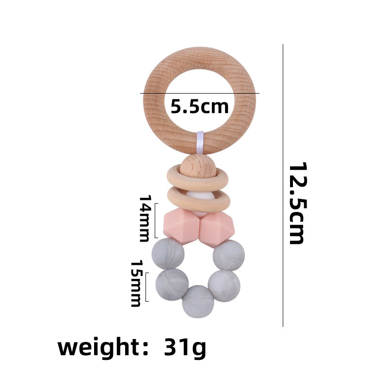 Nuevo bebé suministros DIY creativo Beech anillo mordedura pegamento bebé calmante silicona juguete teether