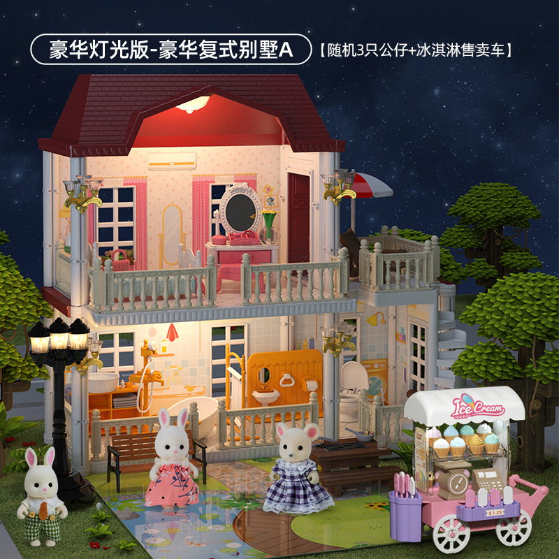 Kaola diario Casa de juego para niños juguete niña princesa Castillo Villa Casa Regalo de Cumpleaños niña casa de muñecas