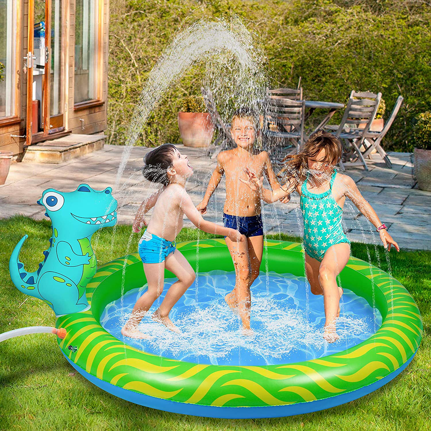 Inflatable dinosaur PVC play in water for fishing