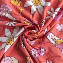 厂家定制竹纤维数码印话活性染料欧美品质婴儿童装面料