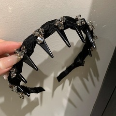 赫本格調 ~ フランス式の小香風レトロなドリルの波のカチューシャの高い頭の頂は歯の滑り止めの顔のカチューシャの女性tを持ちます。