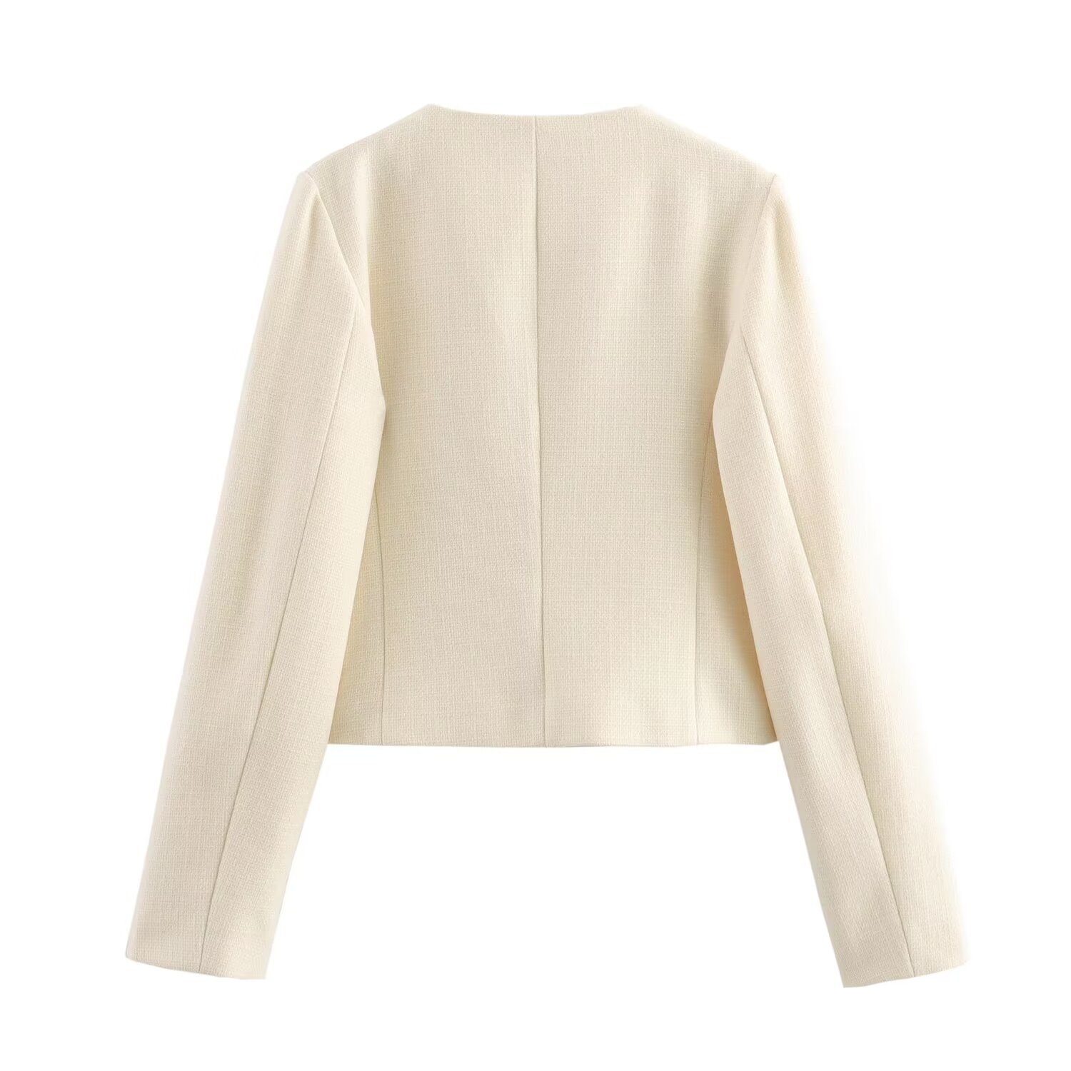 420g Weight Casual Jacket Outerwear Type Long Sleeve Sleeve Length Single Breasted Placket Type Regular Sleeve Sleeve Type Polyester Fabric Type Short Top Length Coat Tops Type Casual, Daily Occasion Round Neck Neckline Regular Fit Fit Type Solid Color Pattern Spring, Autumn Season Women's Gender Pocket Design Elegant, Streetwear Style Women's Elegant Streetwear Solid Color Pocket Single Breasted Coat Casual Jacket 22