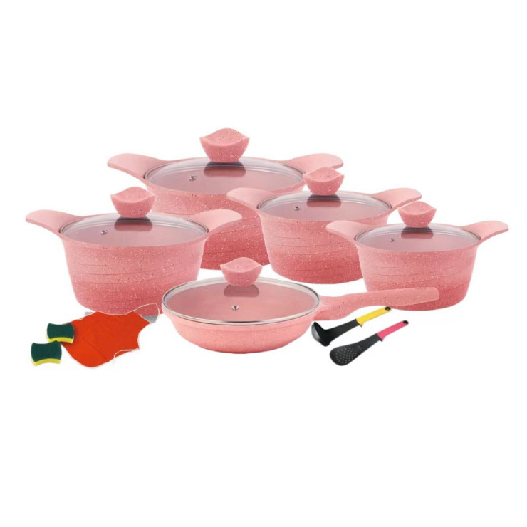 Gradiente estilo coreano 15 piezas de cocina unique 15pcs antiadherente cocina