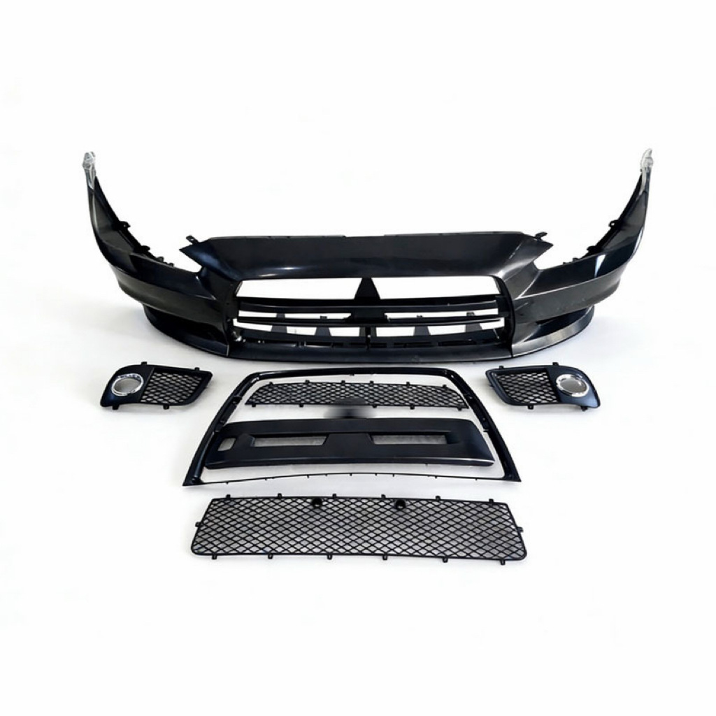Suitable for Mitsubishi Lancer E10 Matte Electroplated Modified Front Bumper Evo10 Car Exterior Parts Split-Type Pp Material