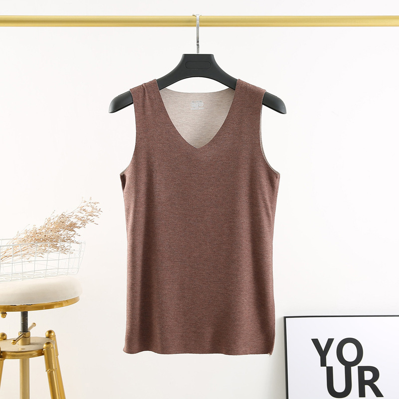 男士蚕丝羊毛保暖无痕背心 贴身秋冬男款衬衣 保暖贴身绒背心