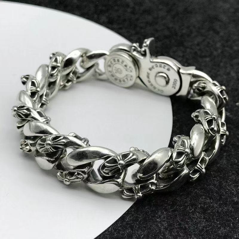 Copper Chain Material Copper Hip-Hop Retro Solid Color Bracelets