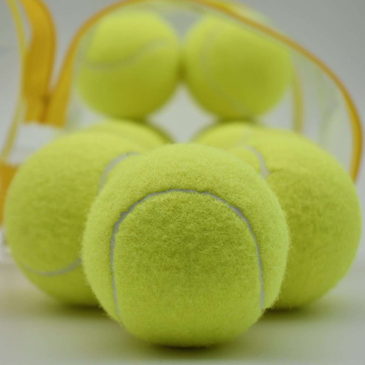 12 Zippered Bags of Tennis Balls Wholesale from Manufacturers, Beginner Sports Training Balls, Wear-Resistant Synthetic Fiber, Durable, in Stock