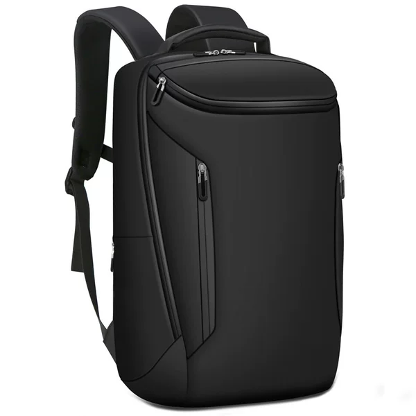 New Leather Film Men's Laptop Backpack Lightweight Simple Business Backpack Large Capacity Waterproof Travel Bag