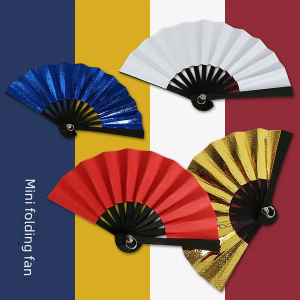 Handmade children's folding fan DIY mini 6cm creative small fan Hanfu accessories doll fan multi-color factory wholesale