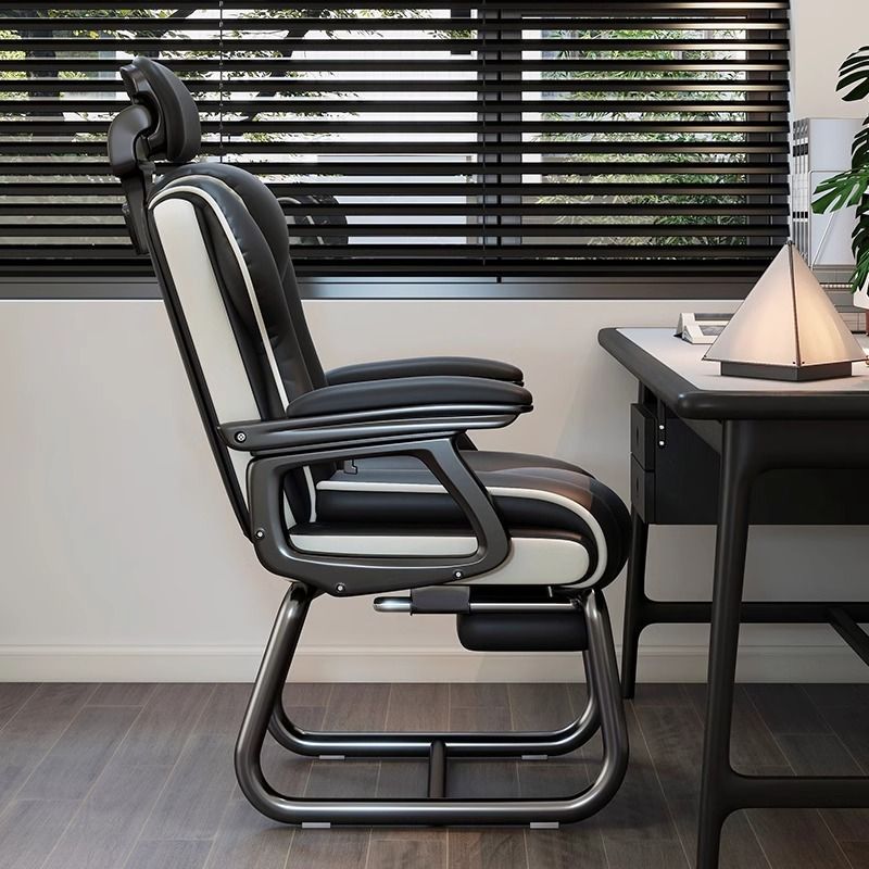 Silla de computadora arcada de oficina para almuerzo doméstico confortable asiento de sofá para estudiantes universitarios con pies fijos