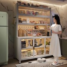 厨房家用餐边储物柜落地碗柜烤箱微波炉锅电器多功能多层收纳柜子