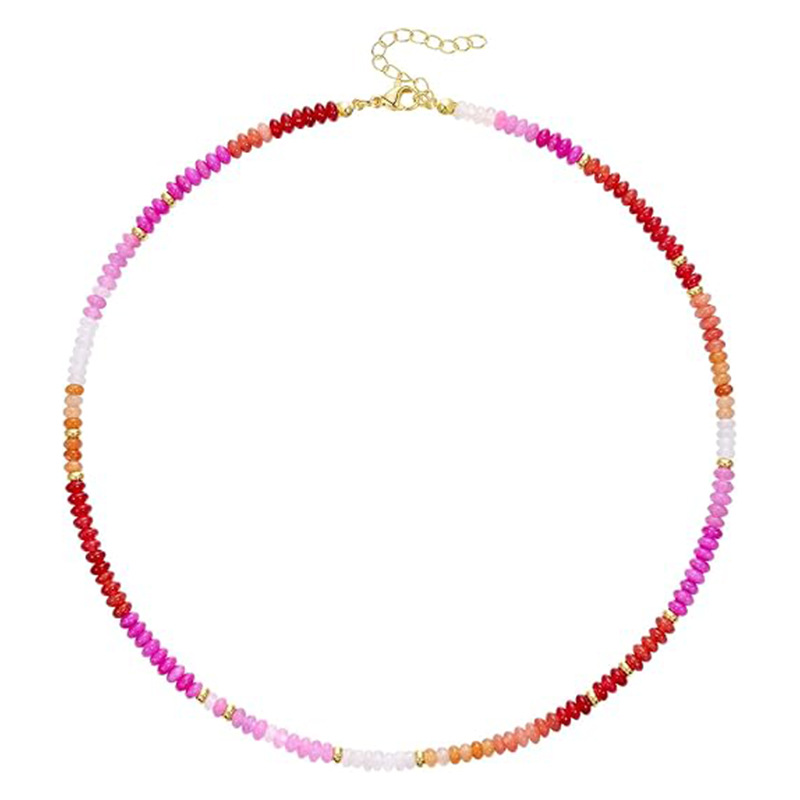 15g Weight Lobster Trigger Clasp Closure Clasp Closure Type Necklace Classification Beaded Chain Chain Type 1 Piece Quantity Daily, Street Occasion natural stone Material Geometric Pattern Women's Gender Simple Style Style Simple Style Geometric Natural Stone Beaded Chain Necklace 8