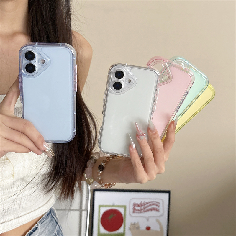 Summer 16 Fresh Style iPhone 17 Pro Max Phone Case 15 Groove 13 Compatible 14 Apple 12 Candy Color 11