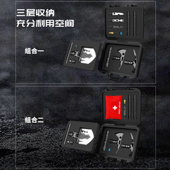 Multifunctional knife, fork, ax and shovel survival set Outdoor vehicle camping civil defense and combat readiness emergency kit Engineer shovel set