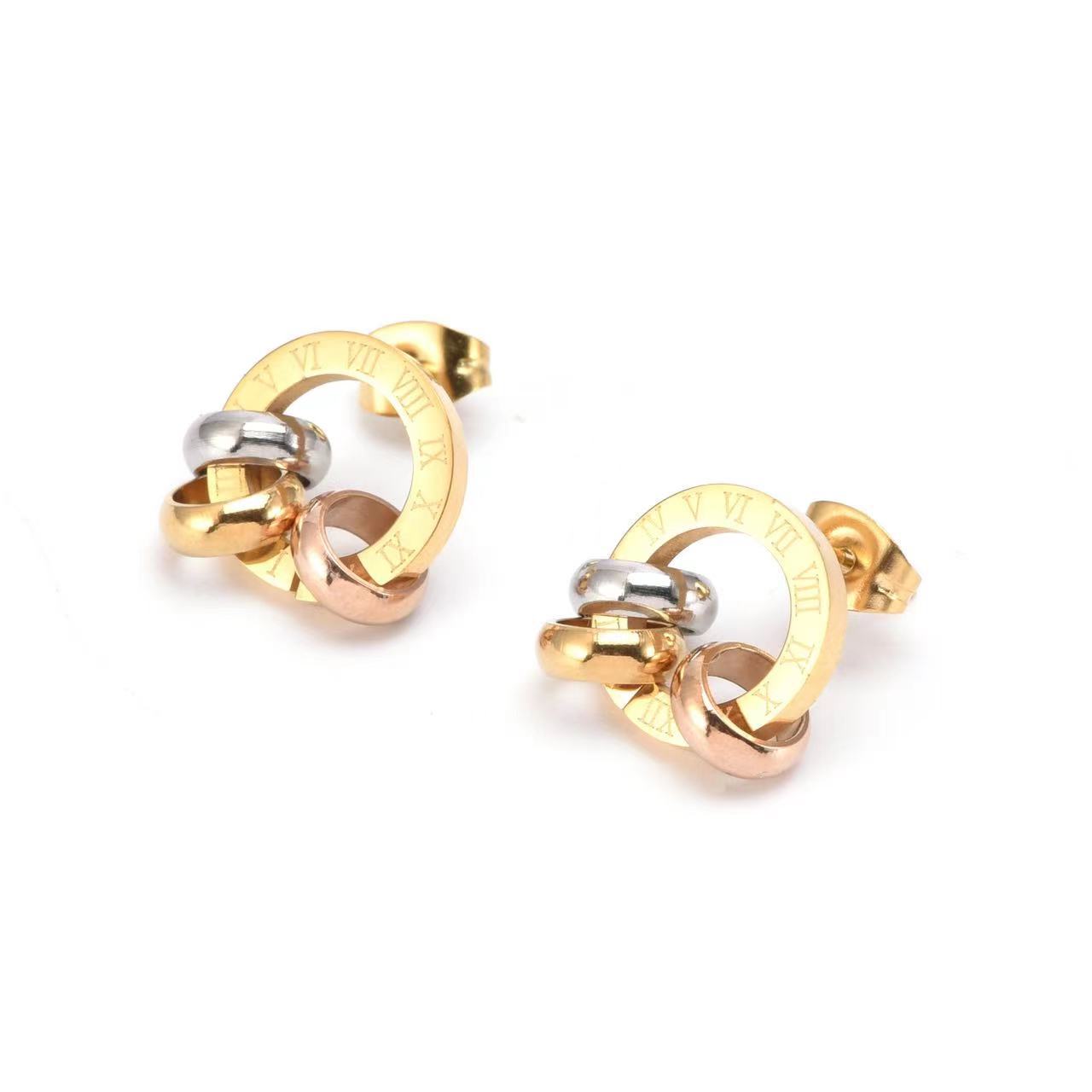 Fashionable universal earrings stainless steel